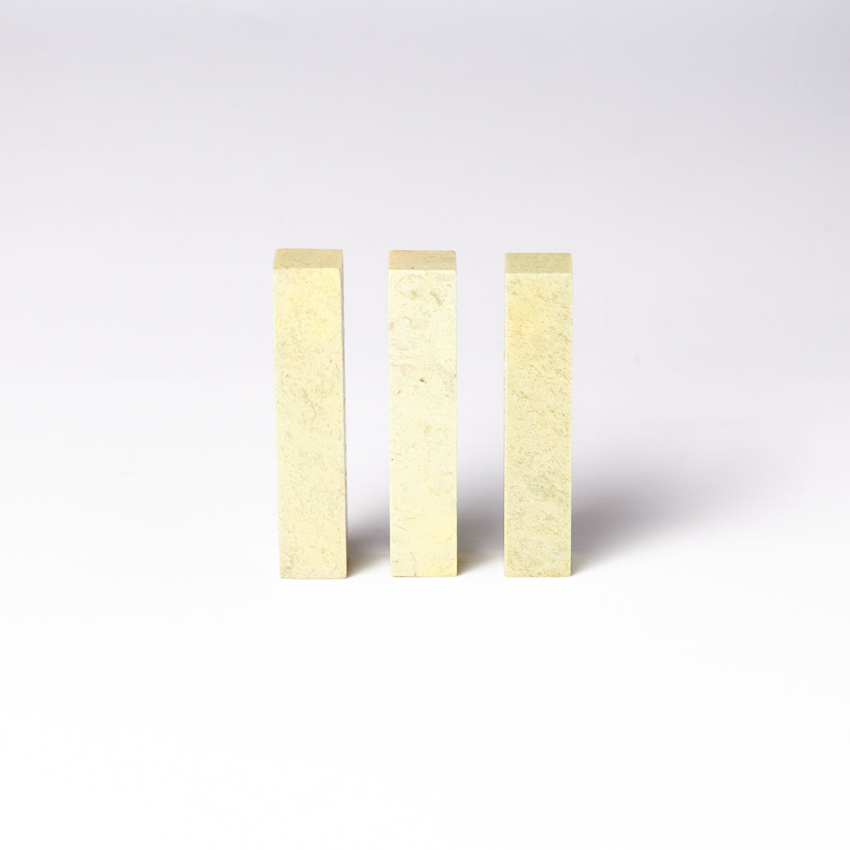 青田石 新鉱】1x1x5cm（三点セット）産地厳選 書道 篆刻 雅号印 落款印