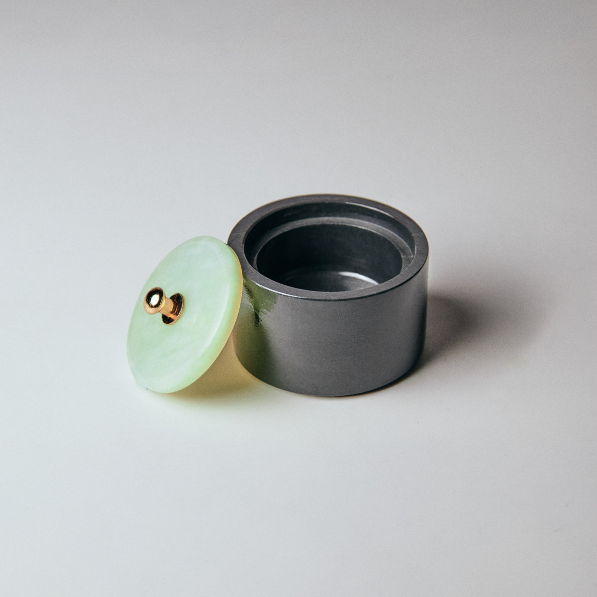 歙硯 小楷硯(円) ケース付き