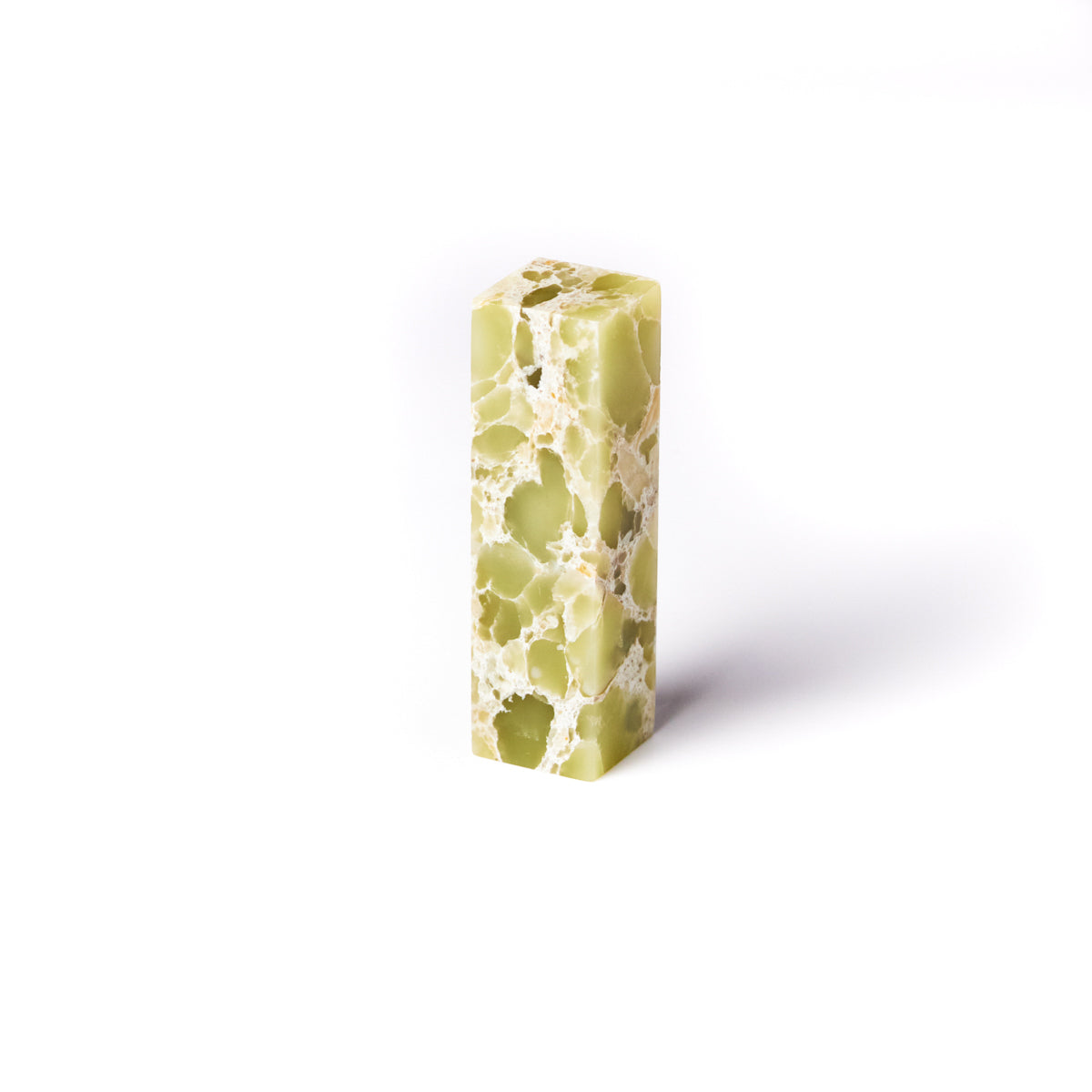 【青田石 葡萄】　1.5x1.5x5cm 産地厳選 書道 篆刻 雅号印 落款印 印材 押印 「彫りやすく初心者でも扱いやすい」 仮名 中字 大字仮名 半紙細字 中字作品