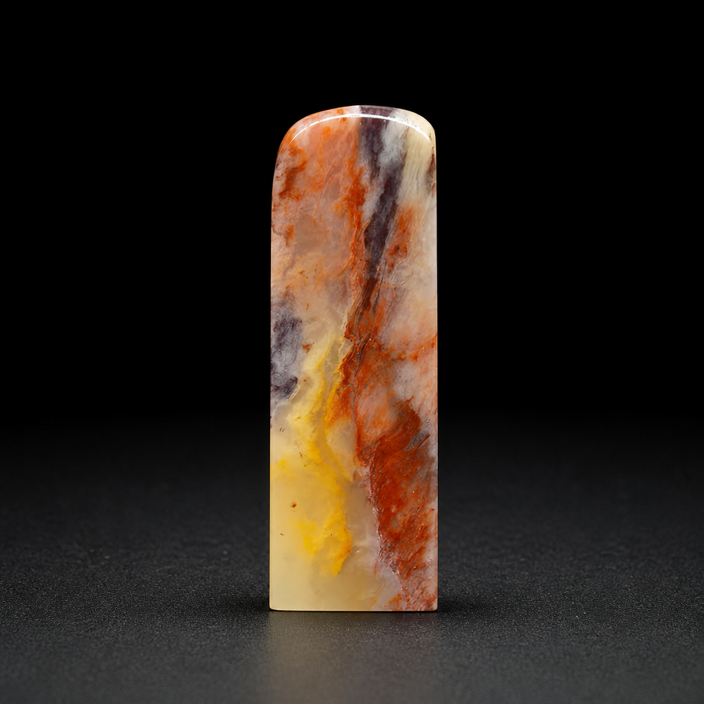 【逸品印材】巴林石 五彩凍石 サイズ：25x25x81mm 篆刻 印材 巴林石 印石 てんこく 材料 天然 石 楽しい 手彫り