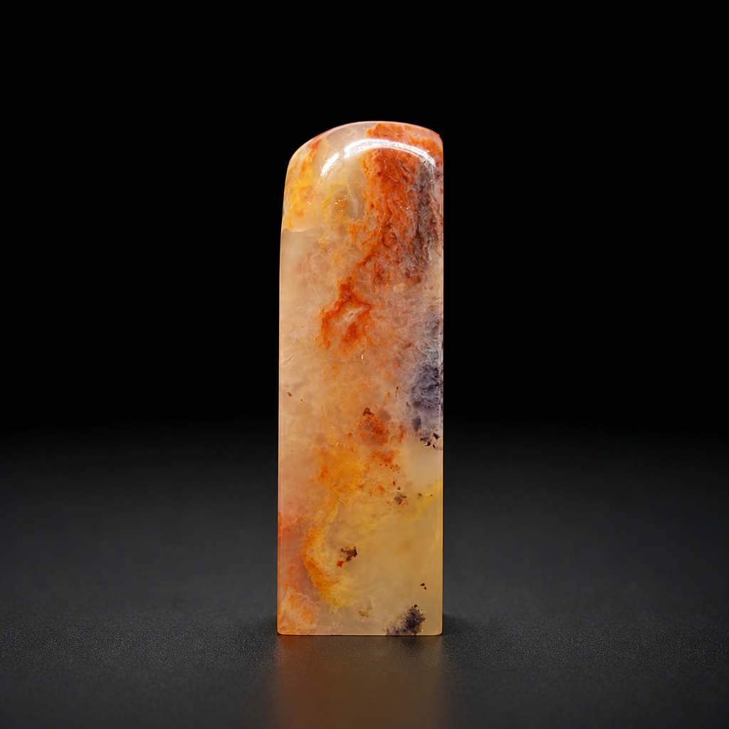 【逸品印材】巴林石 五彩凍石 サイズ：25x25x81mm 篆刻 印材 巴林石 印石 てんこく 材料 天然 石 楽しい 手彫り