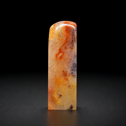 【逸品印材】巴林石 五彩凍石 サイズ：25x25x81mm 篆刻 印材 巴林石 印石 てんこく 材料 天然 石 楽しい 手彫り