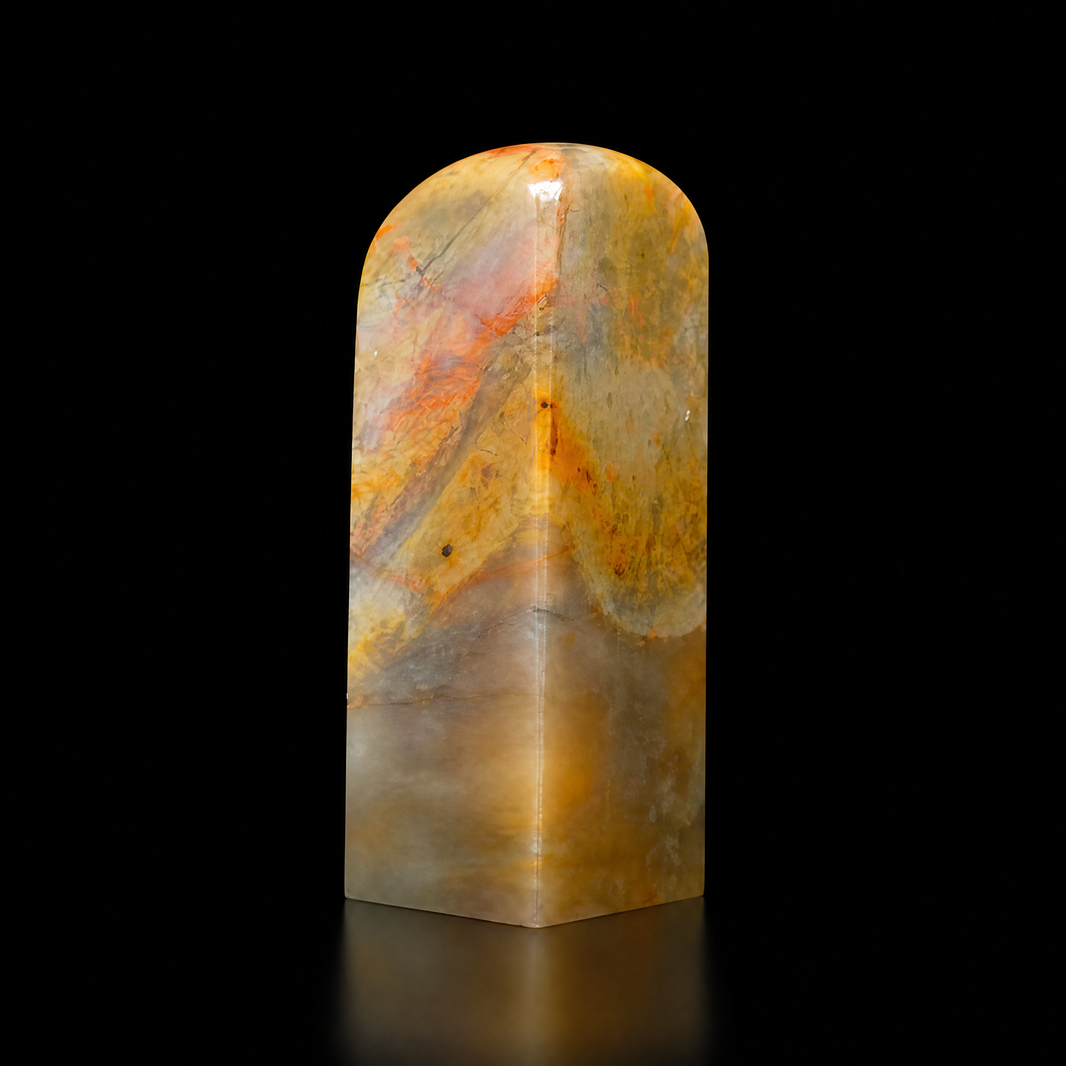【逸品印材】巴林石 鶏血石   サイズ：20x20x 60mm 篆刻 印材 巴林石 印石 てんこく 材料 天然 石 楽しい 手彫り
