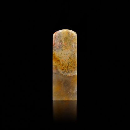 【逸品印材】巴林石 鶏血石   サイズ：20x20x 60mm 篆刻 印材 巴林石 印石 てんこく 材料 天然 石 楽しい 手彫り