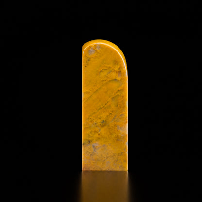 【逸品印材】巴林石 黄中黄凍石   サイズ：26x26x81mm 篆刻 印材 巴林石 印石 てんこく 材料 天然 石 楽しい 手彫り