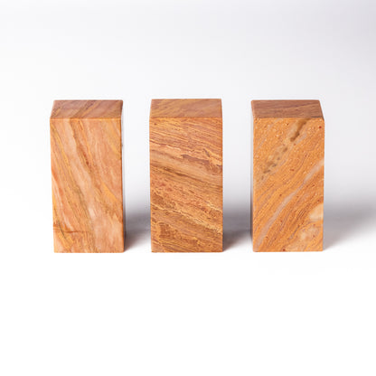 Shoushan Stone Sacred Tree 2.5x2.5x5cm (Set of 3)