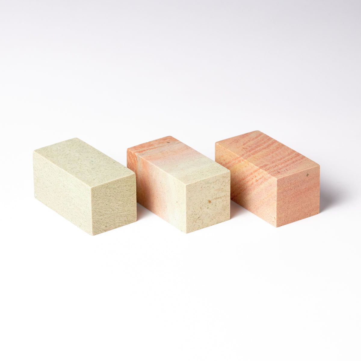 青田石 新鉱】2.5x2.5x5cm（三点セット）産地厳選 書道 篆刻 雅号印