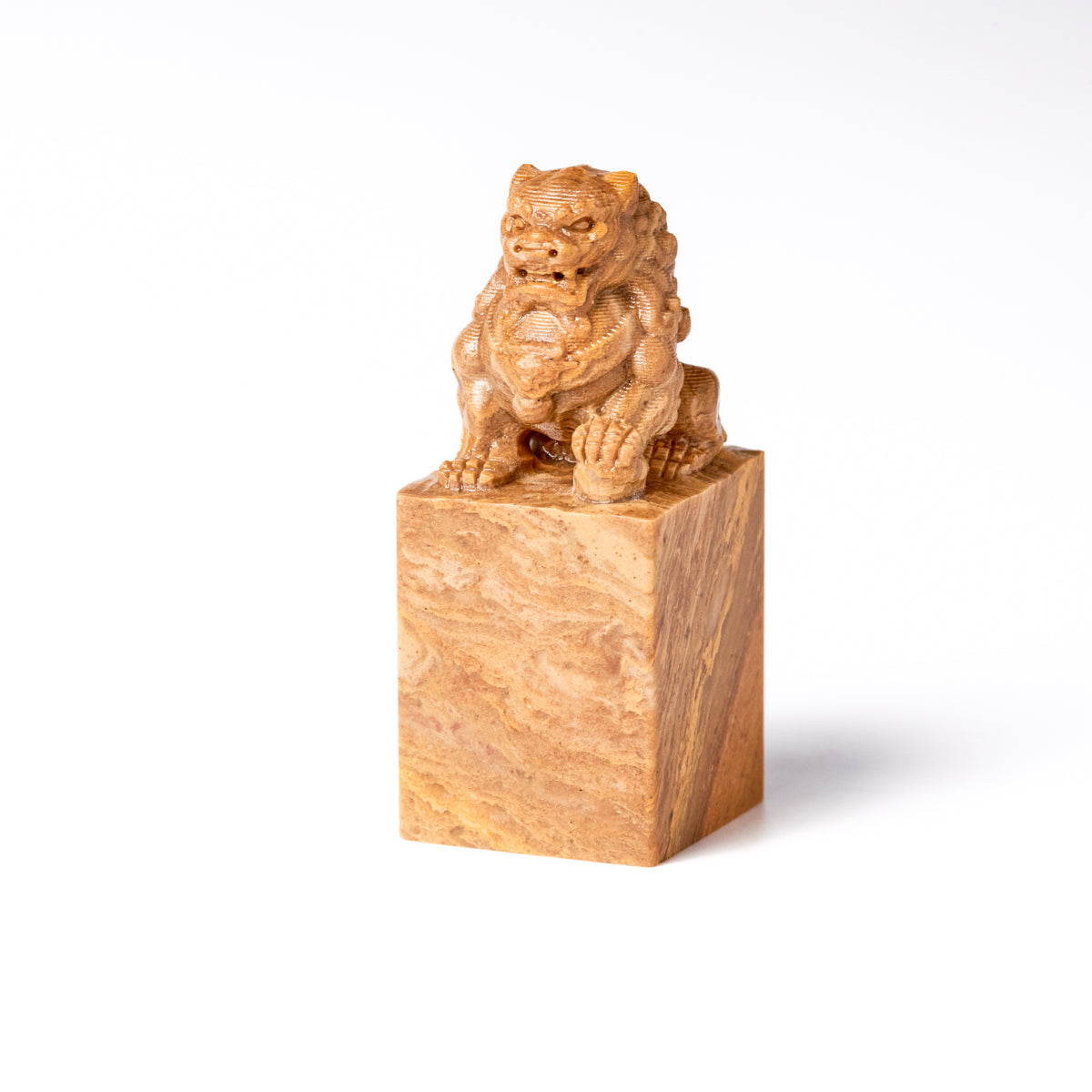 【寿山石 神木 狮子】2x2x4.8cm 産地厳選 中国四大名石 すべての篆刻愛好家に最適 書道・絵画アート用彫刻石 クラフト材料 彫刻しやすい DIY絵画アート