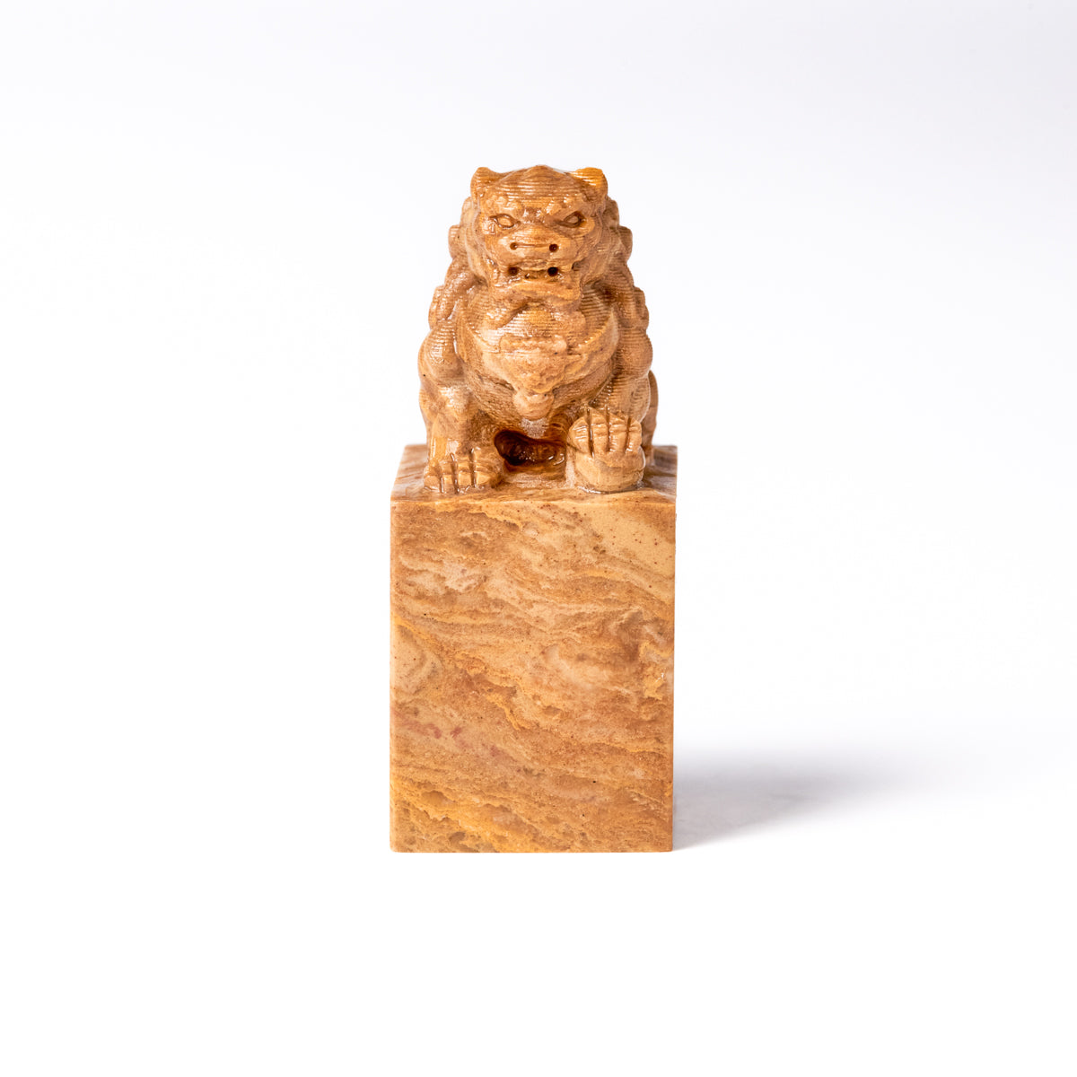 【寿山石 神木 狮子】2x2x4.8cm 産地厳選 中国四大名石 すべての篆刻愛好家に最適 書道・絵画アート用彫刻石 クラフト材料 彫刻しやすい DIY絵画アート