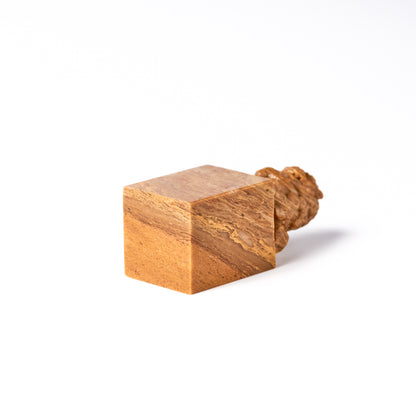 【寿山石 神木 狮子】2x2x4.8cm 産地厳選 中国四大名石 すべての篆刻愛好家に最適 書道・絵画アート用彫刻石 クラフト材料 彫刻しやすい DIY絵画アート