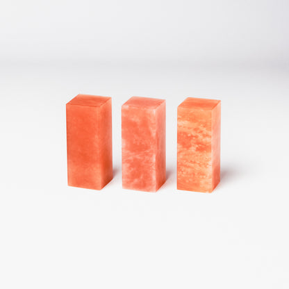 【崑崙石 彩凍】2x2x5cm（三点セット） 産地厳選 書 篆刻 印材ソープストーン スタンプブランク 天然石シール ワックススタンプ ジュエリー作り 彫刻 研磨