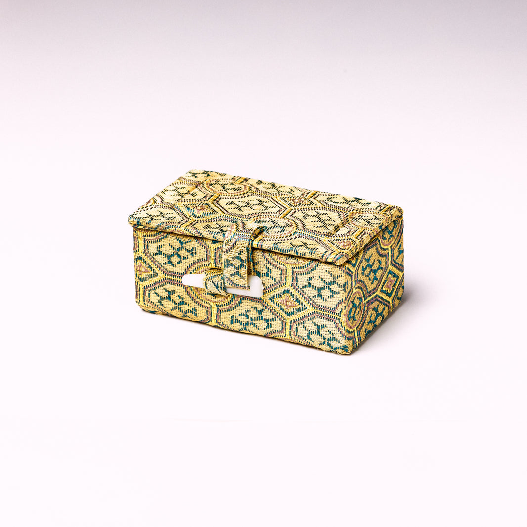 中サイズ・篆刻印収納・錦布張りの印鑑専用ケース アジア篆芸  2x2x5cm