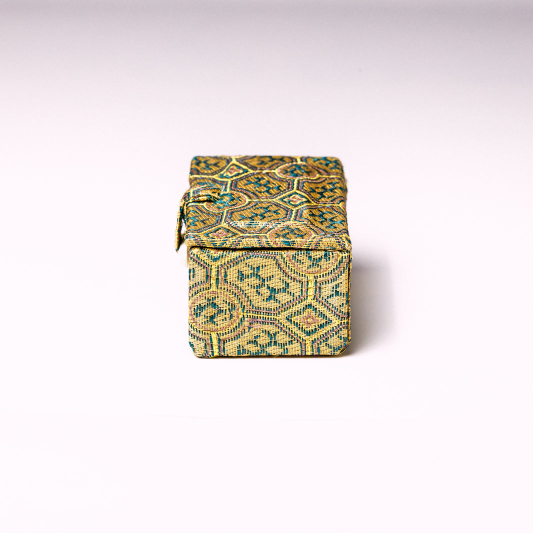 中サイズ・篆刻印収納・錦布張りの印鑑専用ケース アジア篆芸  2x2x5cm