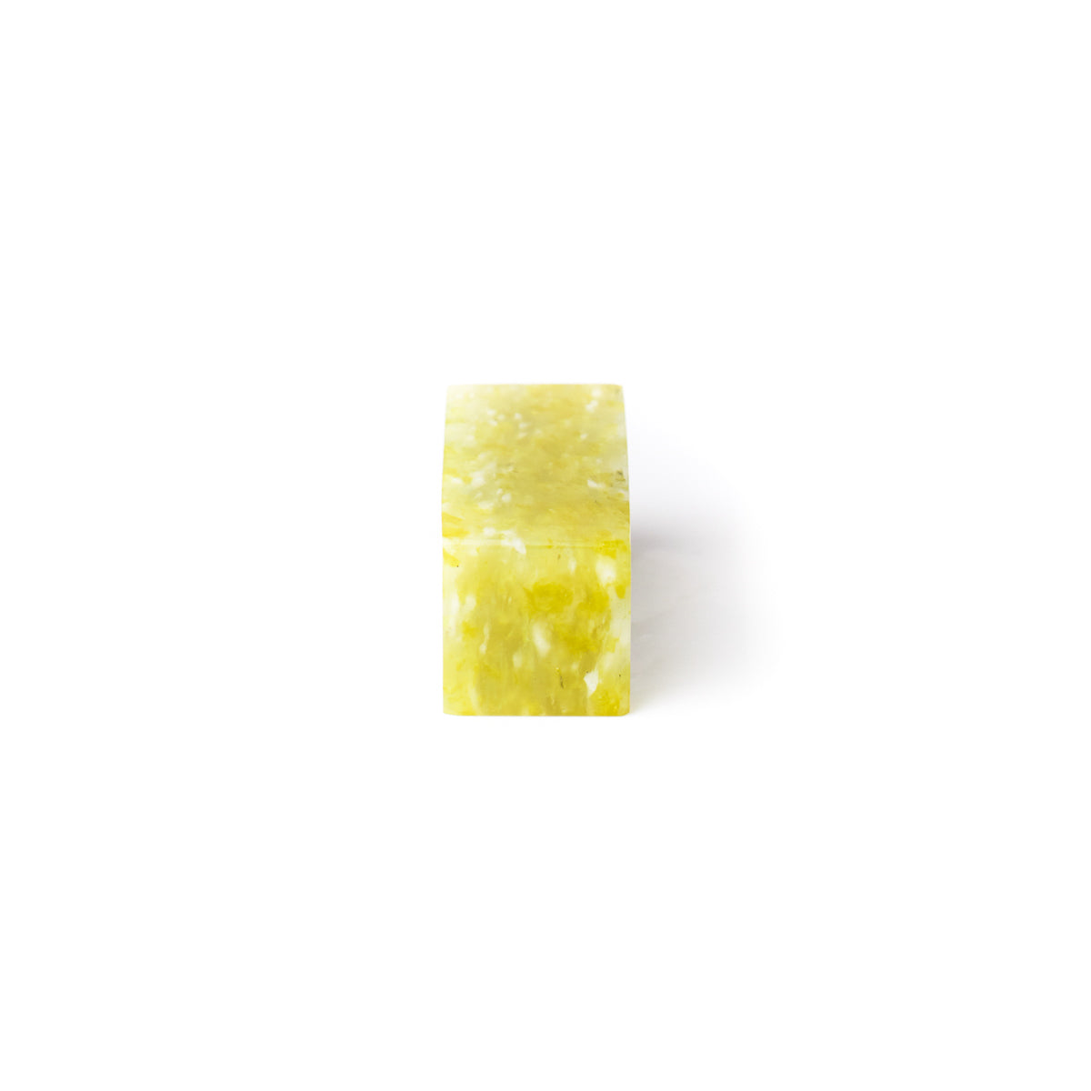 青田 菜の花凍石】2x2x5cm 産地厳選 書道 篆刻 雅号印 落款印 印材