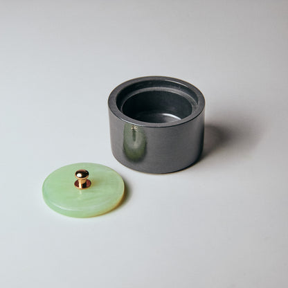 歙硯 小楷硯（円）  ケース付き