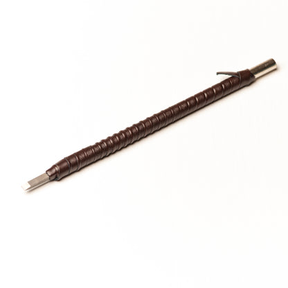 篆刻刀 印刀 角型 革巻き 両刃 初心者向け 3mm 職人手作り