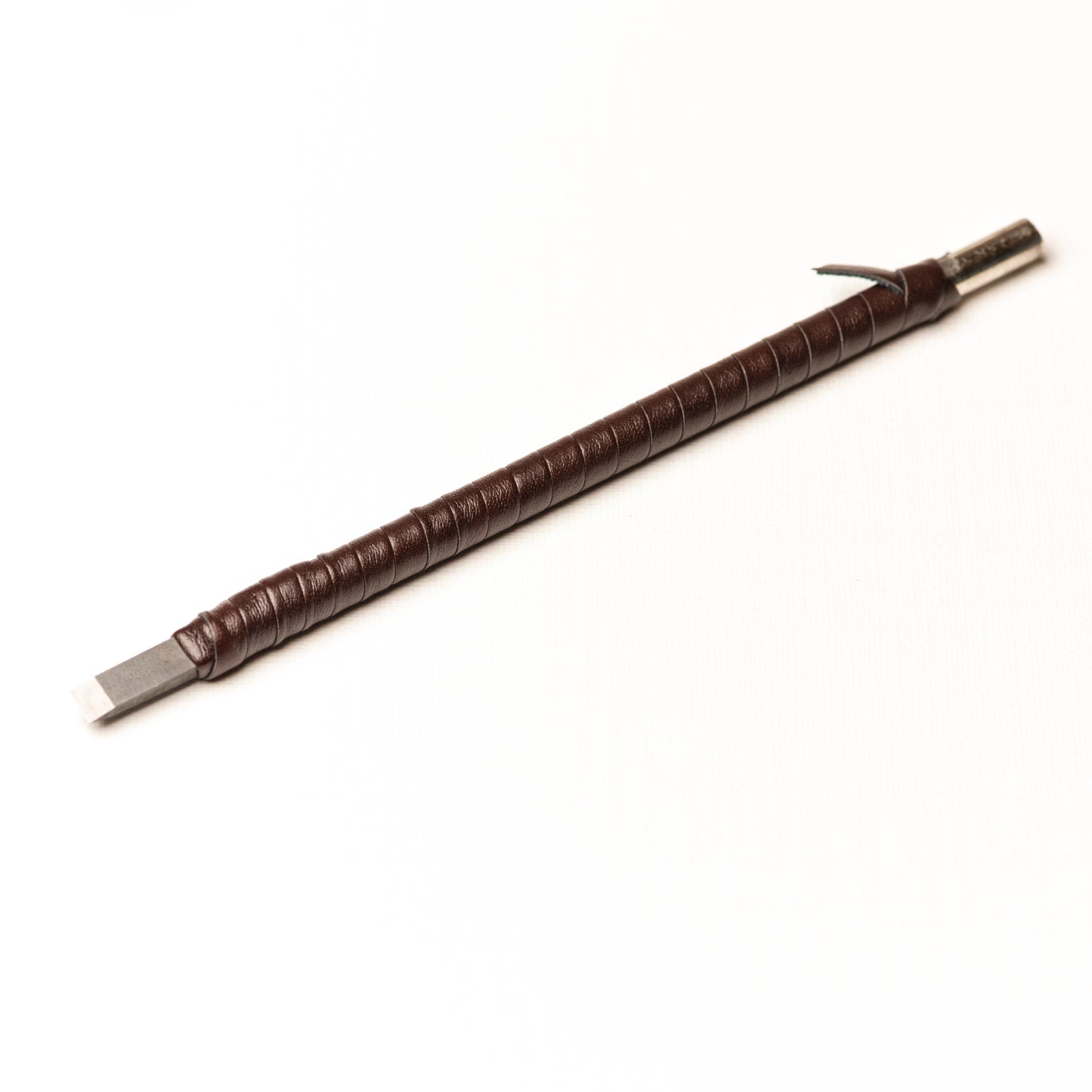 篆刻刀 印刀 角型 革巻き 両刃 初心者向け 5mm タングステン鋼製 職人手作り