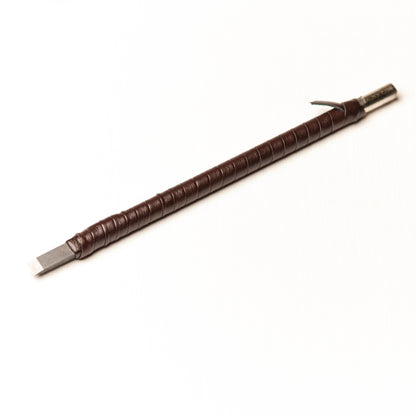 篆刻刀 印刀 角型 革巻き 両刃 初心者向け 5mm タングステン鋼製 職人手作り