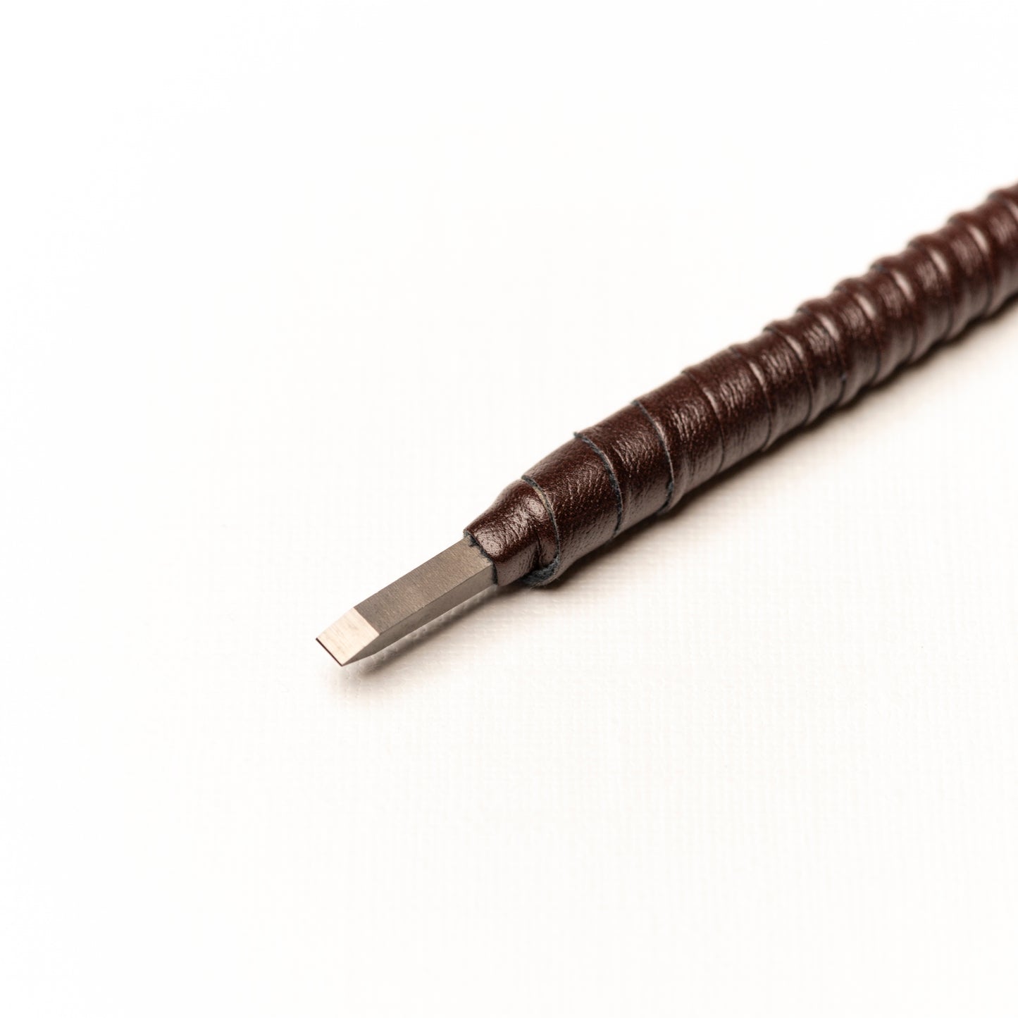 篆刻刀 印刀 角型 革巻き 両刃 初心者向け 3mm 職人手作り