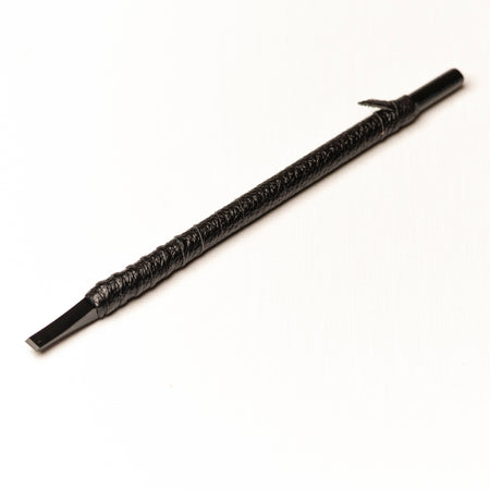 篆刻刀 印刀 角型 革巻き 両刃 双曲面 5mm タングステン鋼製 職人手作り