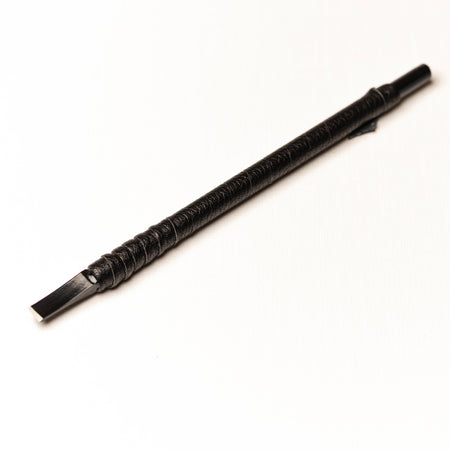 篆刻刀 印刀 角型 革巻き 両刃  双曲面 6mm タングステン鋼製 職人手作り