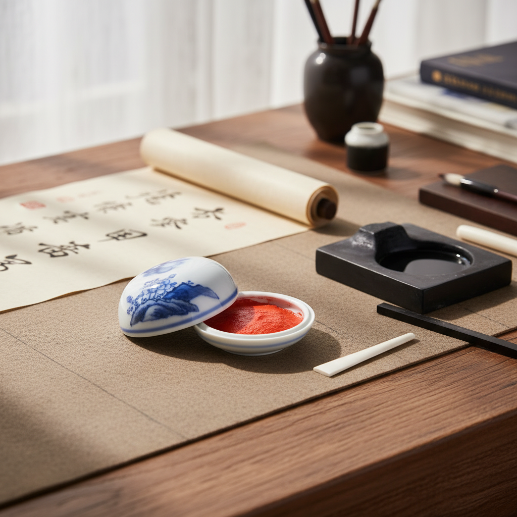 特売 耘萍 印泥 30g 箱入り【石泉黃墂朱砂の印泥印肉】 押印 書道用品 中国製