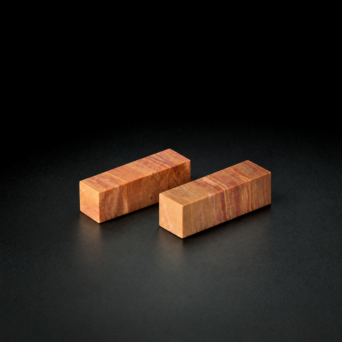 寿山石 神木 1.5x1.5x5cm 二点セット 篆刻印材