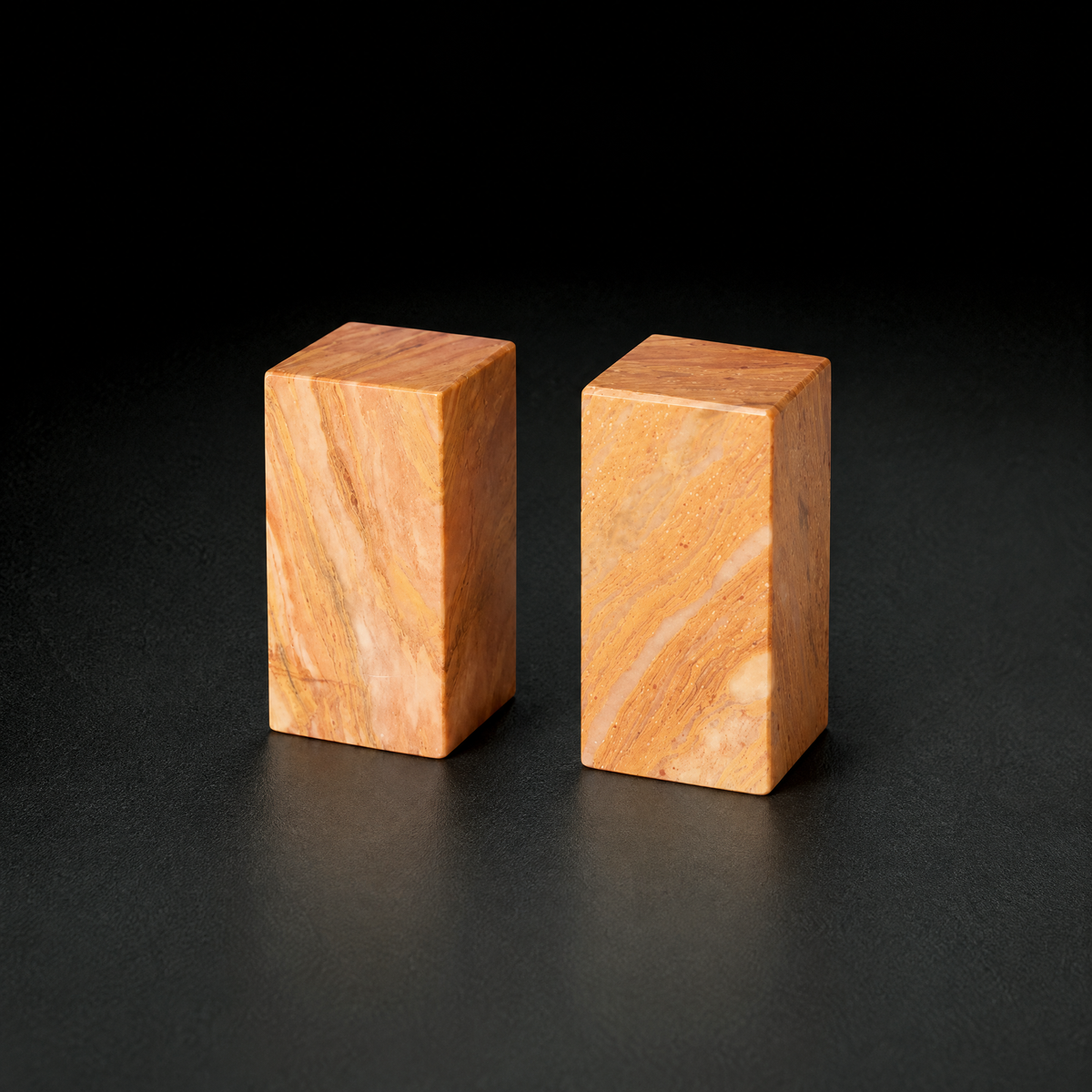 寿山石 神木 2.5x2.5x5cm 二点セット 篆刻印材