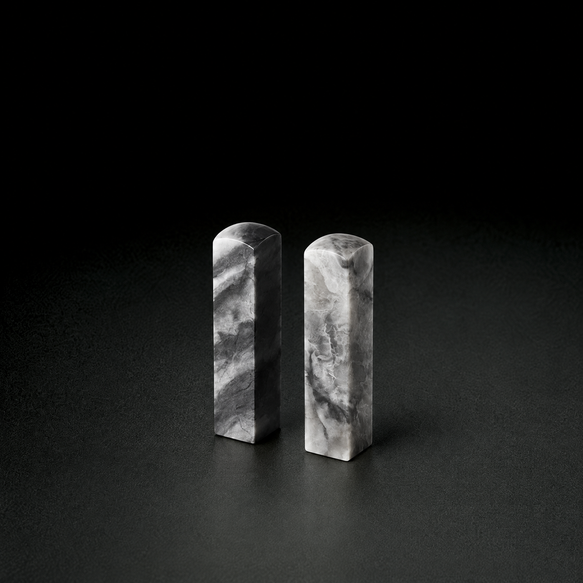 昌化石 水墨凍 1x1x5cm 二点セット 篆刻印材