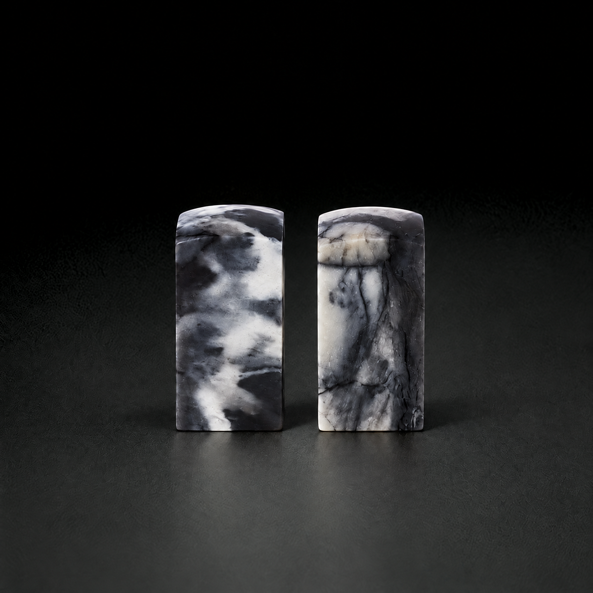 昌化石 水墨凍 2.5x2.5x5cm 二点セット 篆刻印材