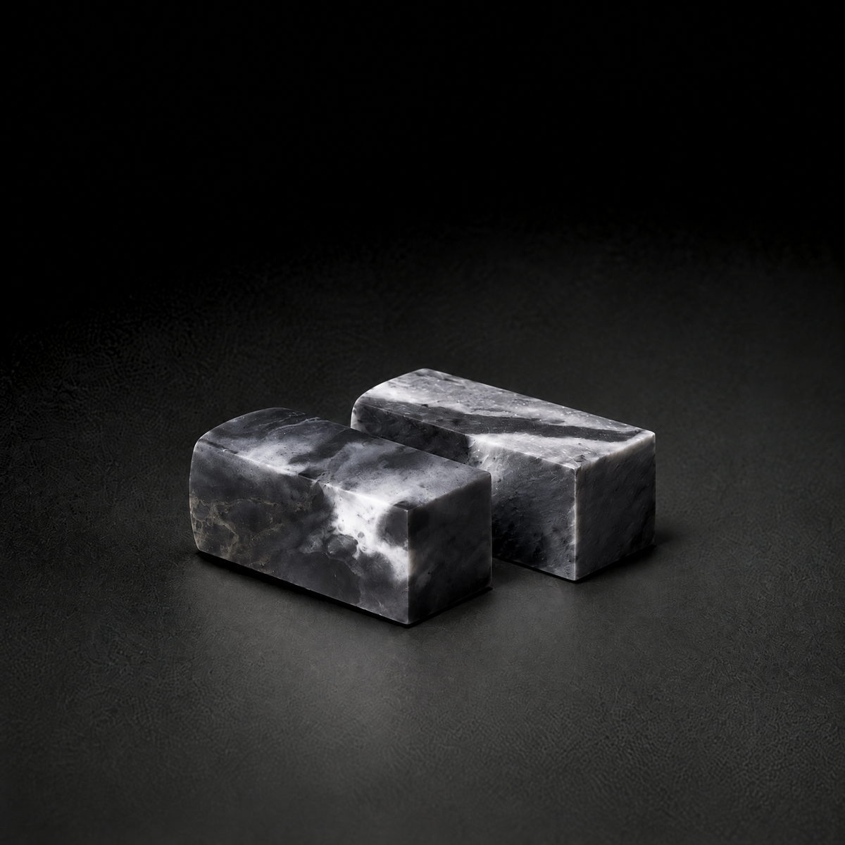 昌化石 水墨凍 2x2x5cm 二点セット 篆刻印材